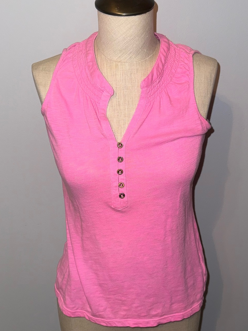 Lilly Pulitzer Pink Buttoned Top Size XXS - Picture 1 of 8